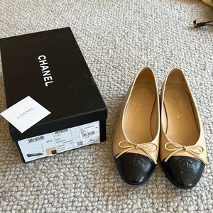 Chanel ballet flats EUC 39.5